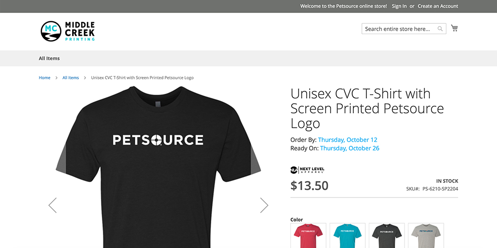 Mock-up for petsource online store 3