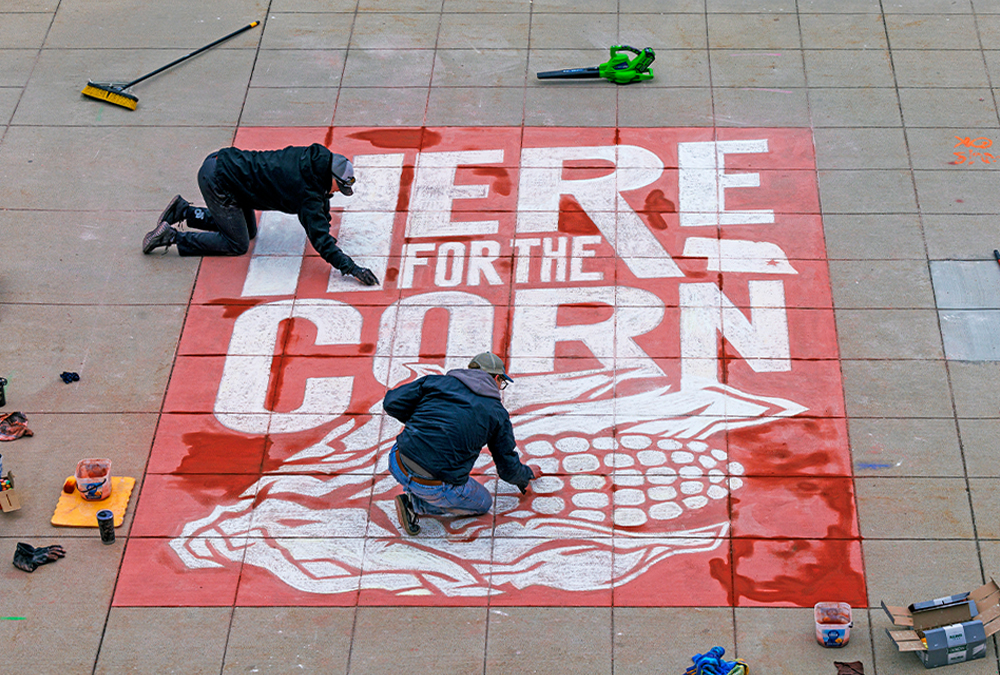 chalking mural at union plaza